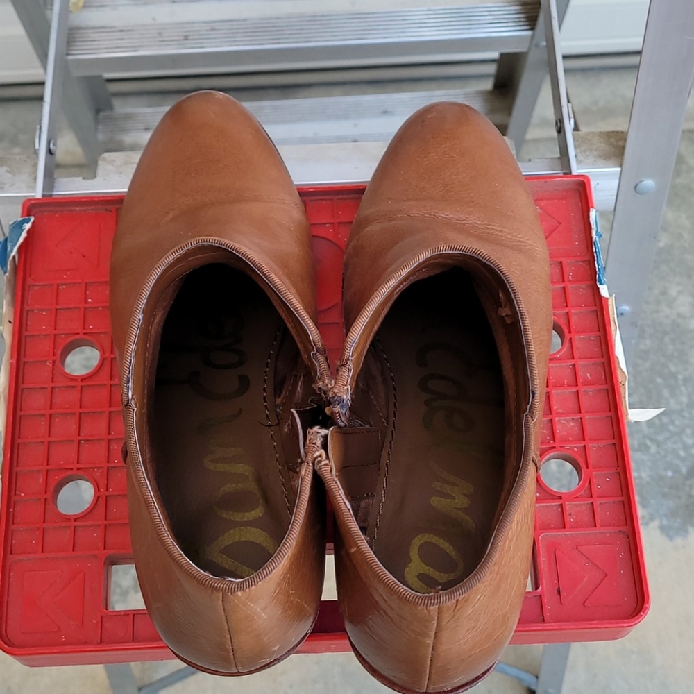 Sam Edelman tan booties boots 7.5 leather - Picture 5 of 12